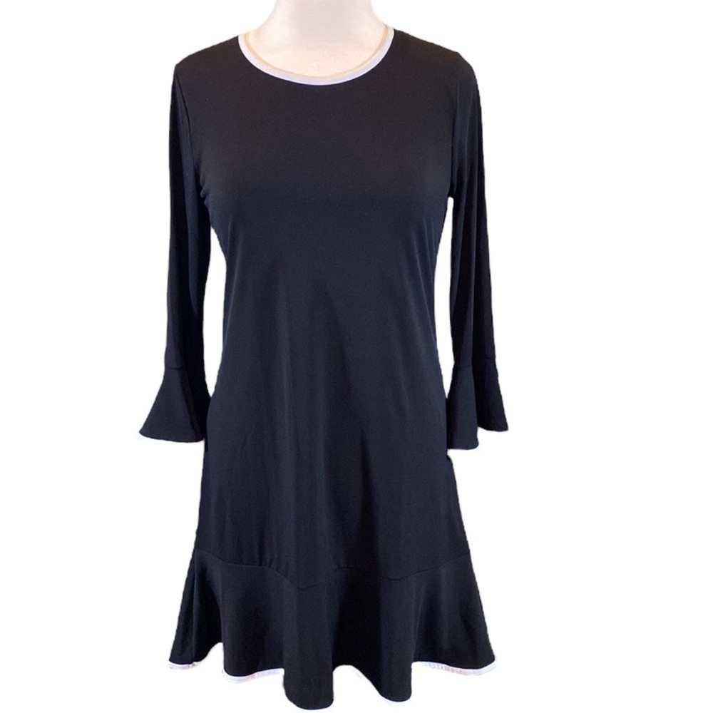 Michael Kors Black with White Piping Detail Dress